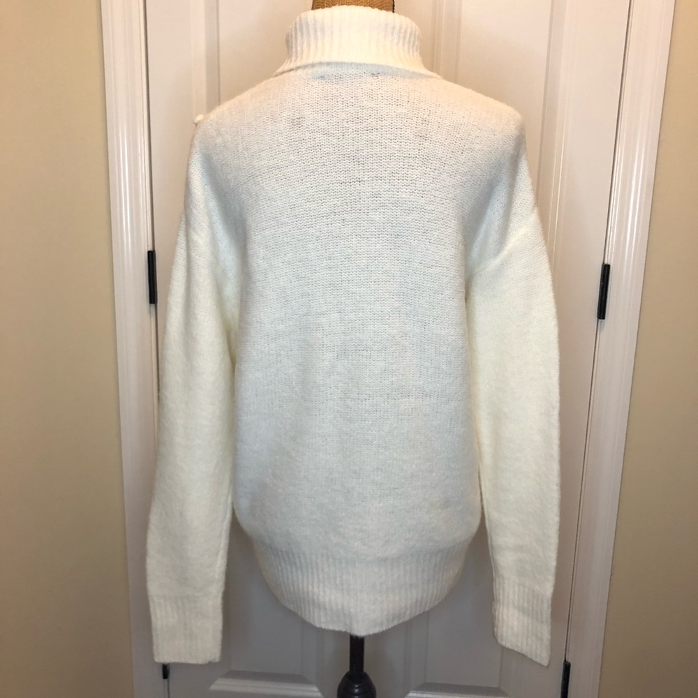 Karen Kane White Pom Dot Sweater size Small - Picture 4 of 6